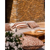 Tetouan — Cotton cushion Sienne and Noir, handmade Portugal